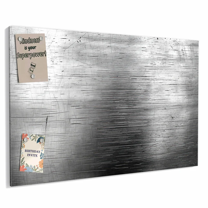 Metall Magnettafel - Gebürsteter Stahl