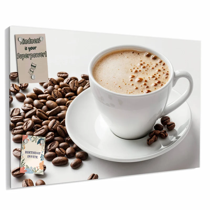 Metall Magnettafel - Kaffee mit Milchschaum