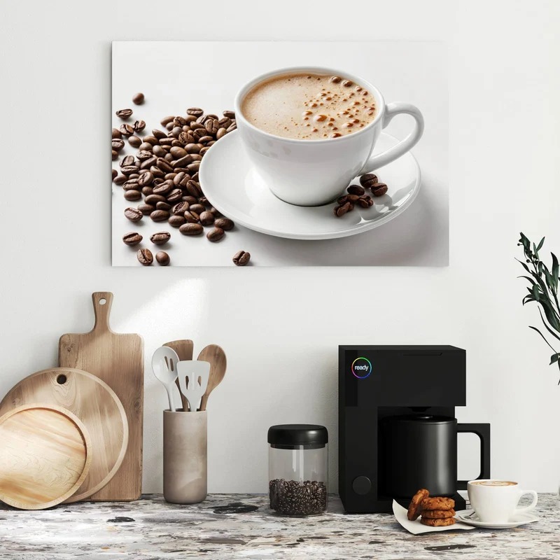 Metall Magnettafel - Kaffee mit Milchschaum