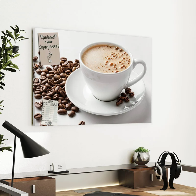 Metall Magnettafel - Kaffee mit Milchschaum