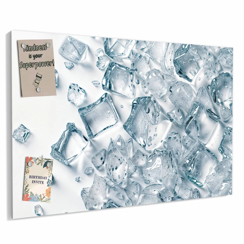 Metall Magnettafel - Verstreute Eiswürfel