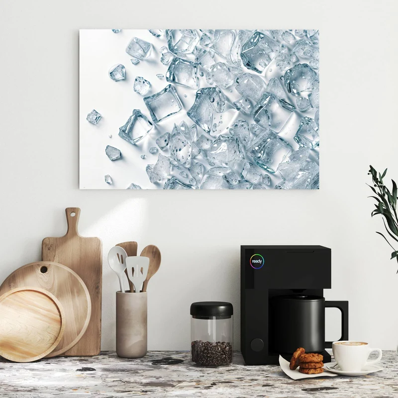 Metall Magnettafel - Verstreute Eiswürfel