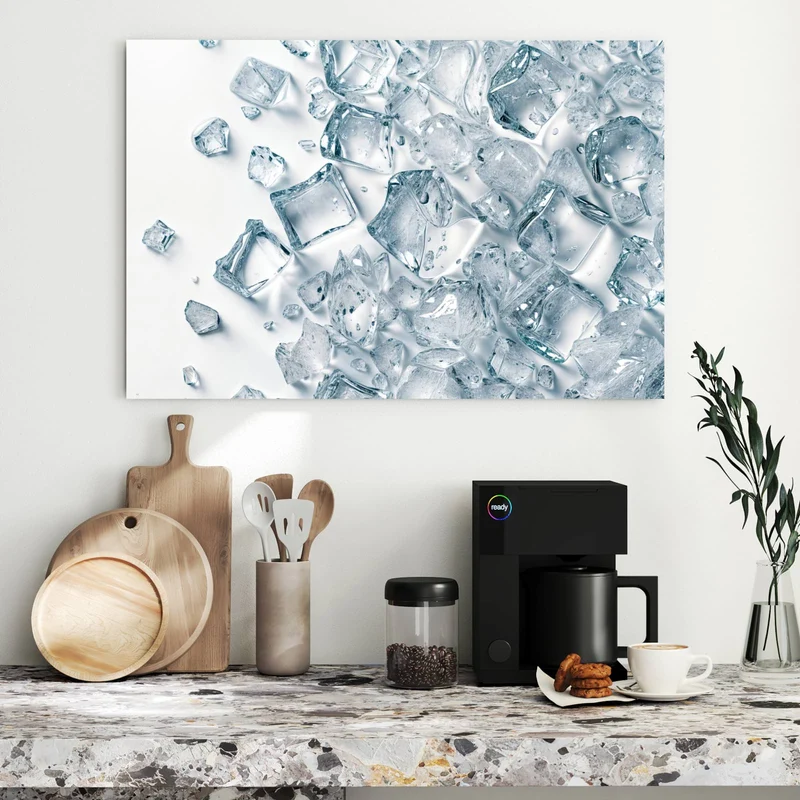 Metall Magnettafel - Verstreute Eiswürfel