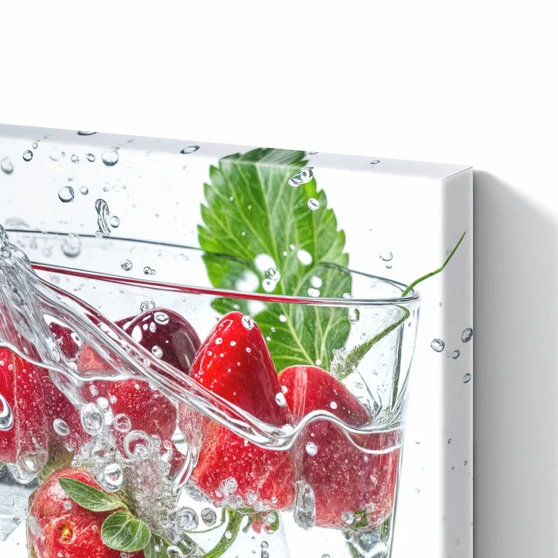 Metall Magnettafel - Erdbeeren und Kirschen