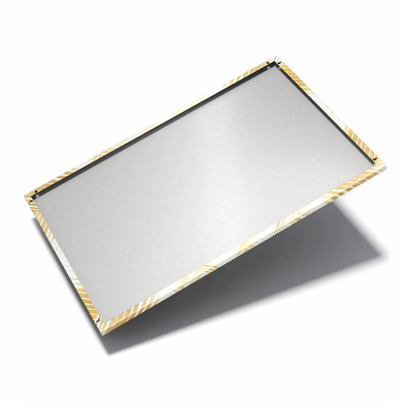 Metall Magnettafel - Goldenes Rautenmuster