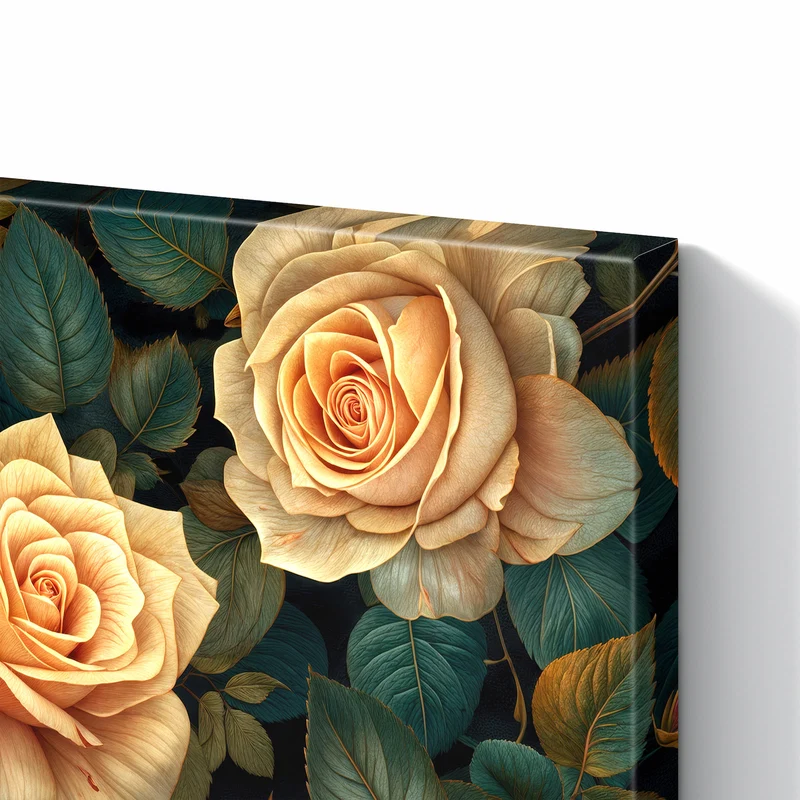 Metall Magnettafel - Rosen in Apricot