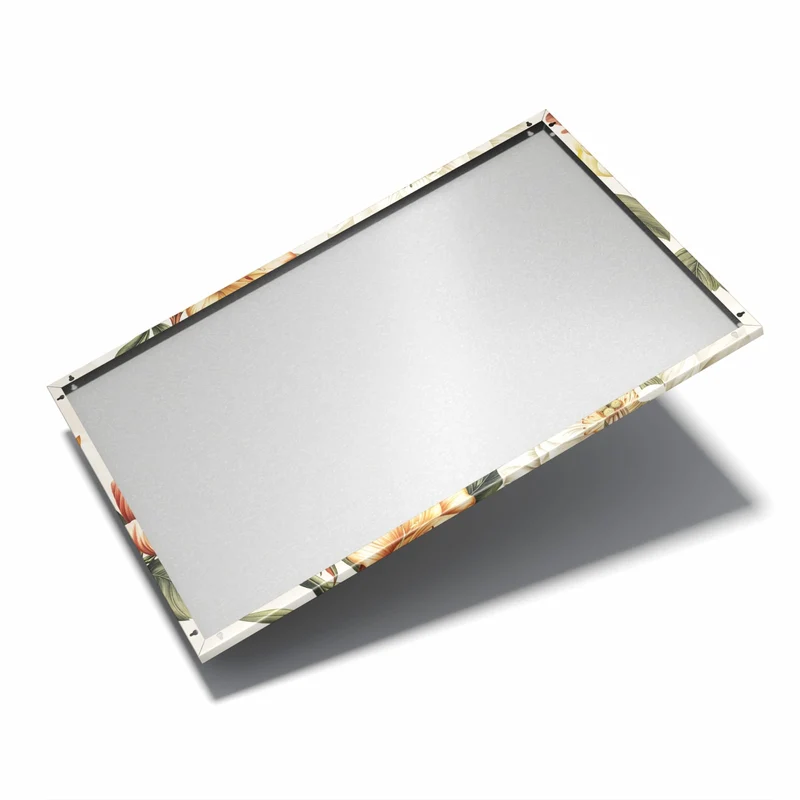 Metall Magnettafel - Vintage Blütenmuster
