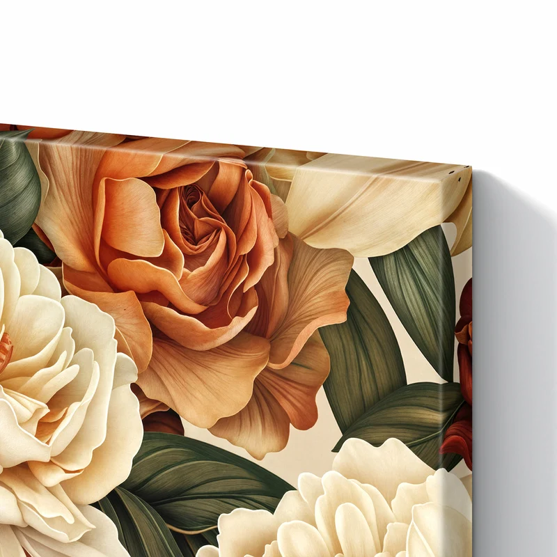 Metall Magnettafel - Rosen in Terrakotta