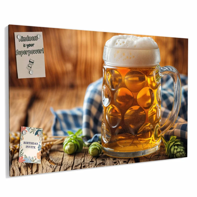 Metall Magnettafel - Bayerisches Bier