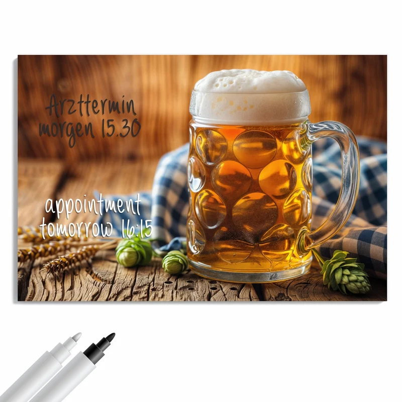 Metall Magnettafel - Bayerisches Bier