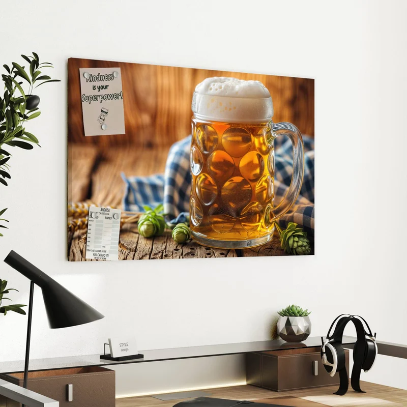 Metall Magnettafel - Bayerisches Bier