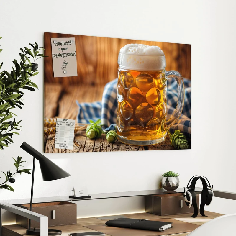 Metall Magnettafel - Bayerisches Bier