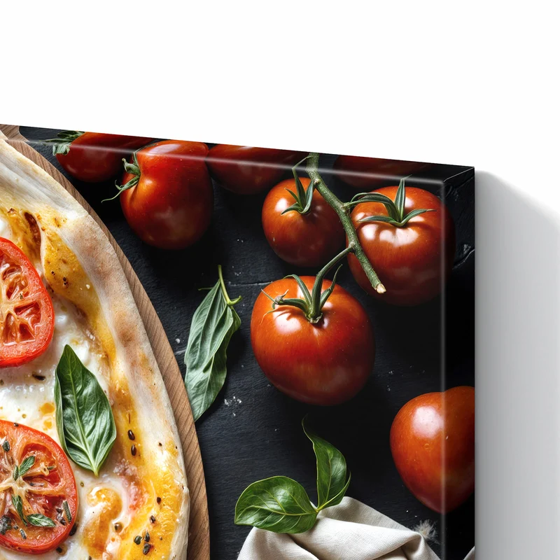 Metall Magnettafel - Pizza mit Tomaten