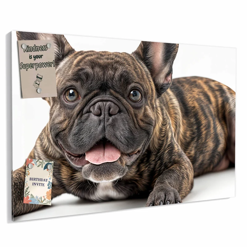 Metall Magnettafel - Liegende Bulldogge