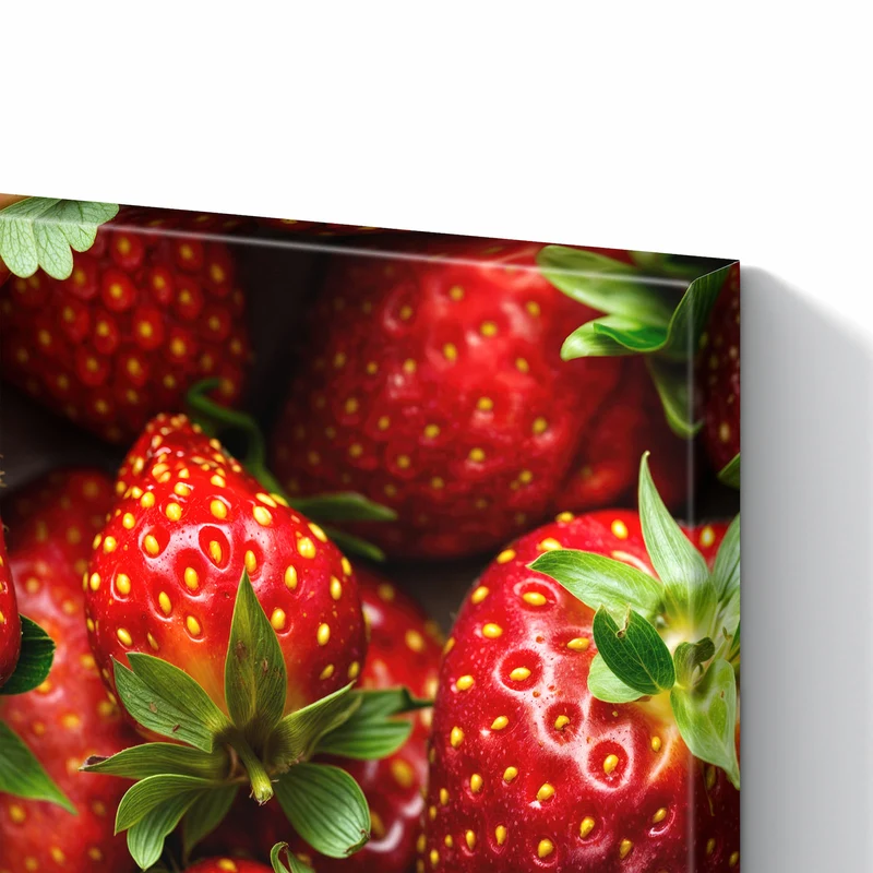 Metall Magnettafel - Frische Erdbeeren
