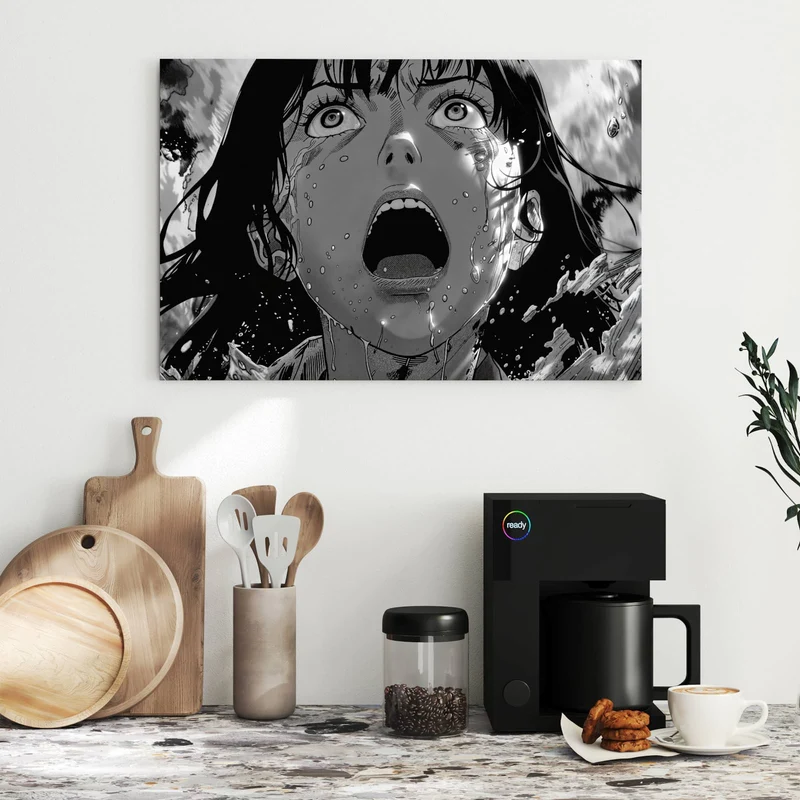 Metall Magnettafel - Manga-Schrei