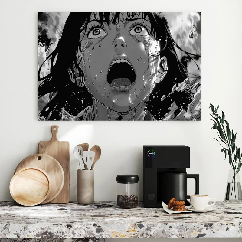 Metall Magnettafel - Manga-Schrei