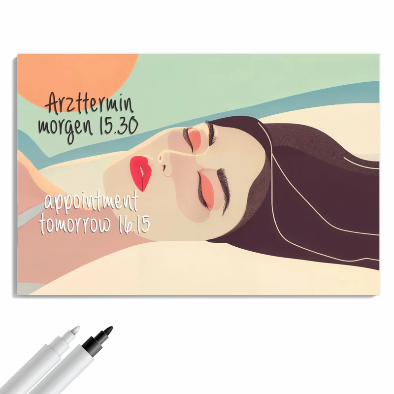 Metall Magnettafel - Sonnenbaden
