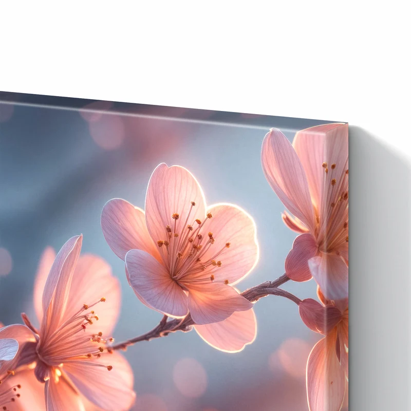 Metall Magnettafel - Kirschblüten im Licht