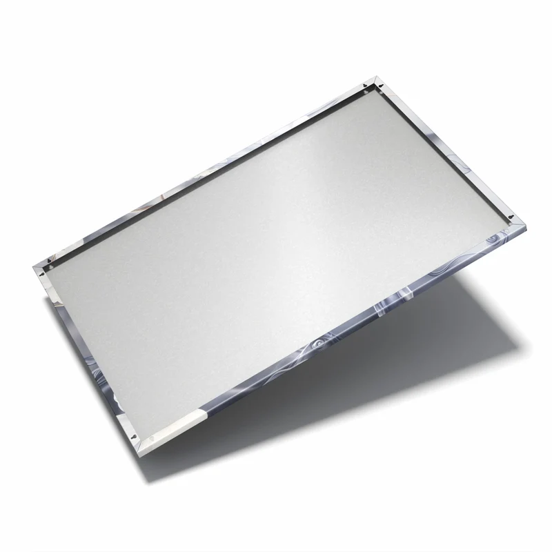 Metall Magnettafel - Weiße Blüten auf Seide