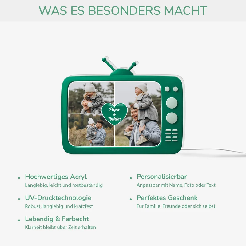 Papa & Tochter - Personalisierte Geschenke Foto | Lightbox Papa/Mama