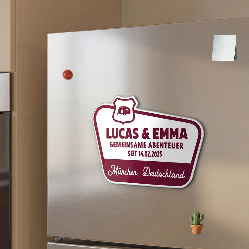 Gemeinsame Abenteuer Seit - Personalisierte Geschenke Paar | Acryl Magnet