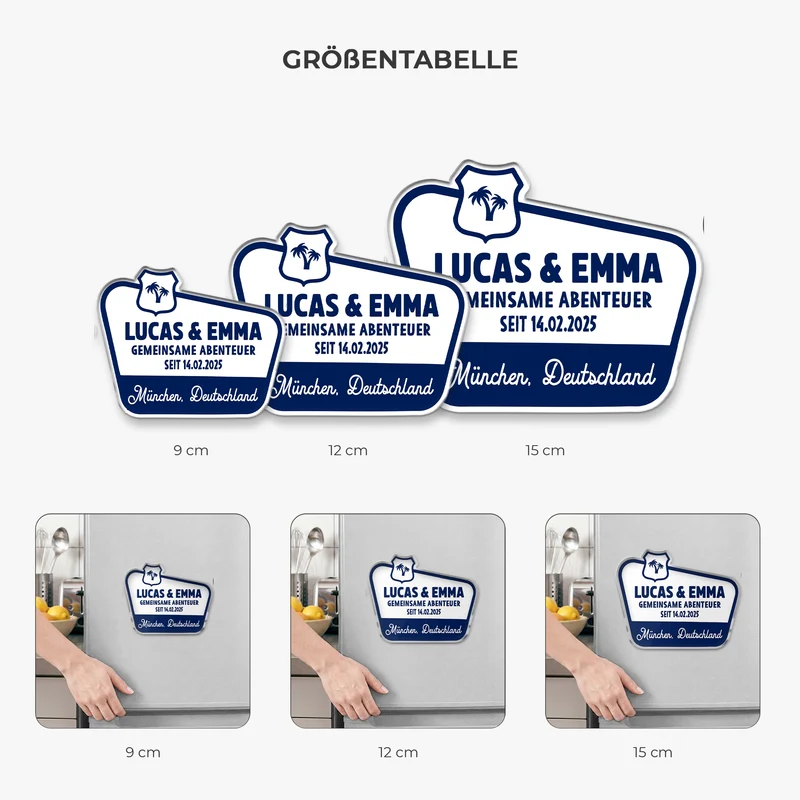Gemeinsame Abenteuer Seit - Personalisierte Geschenke Paar | Acryl Magnet