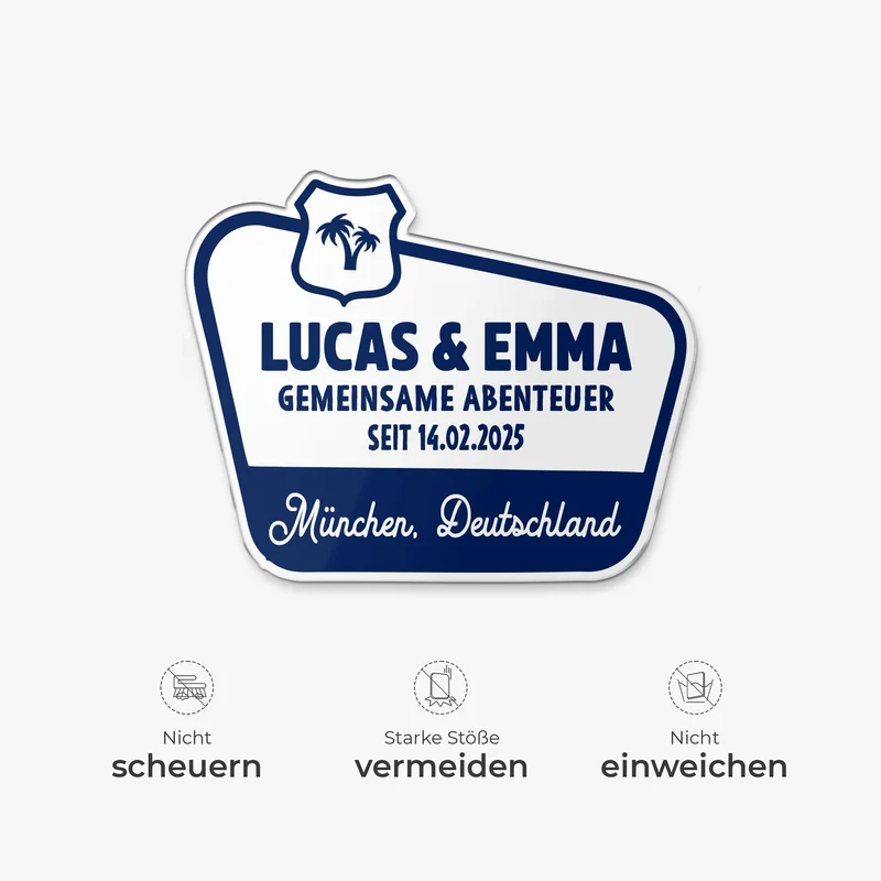 Gemeinsame Abenteuer Seit - Personalisierte Geschenke Paar | Acryl Magnet