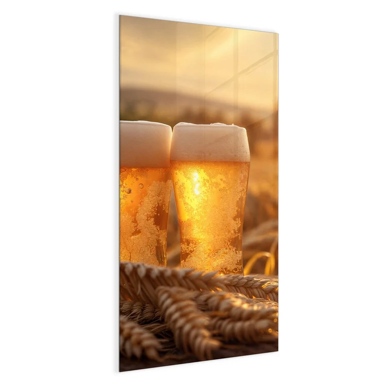 Magnettafel - Biergläser im Kornfeld