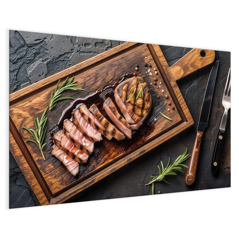 Magnettafel - Steak in Scheiben