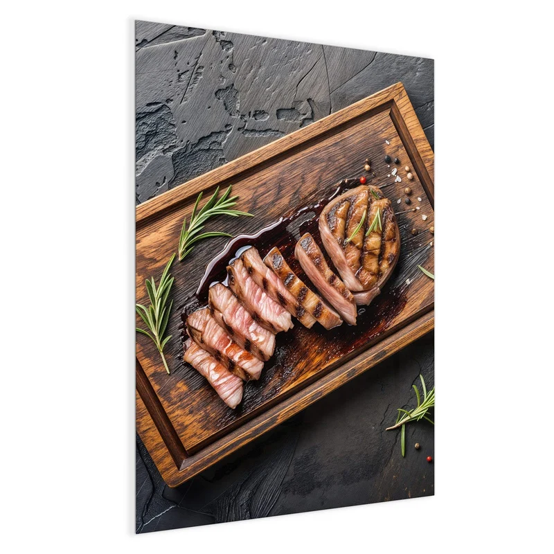 Magnettafel - Steak in Scheiben