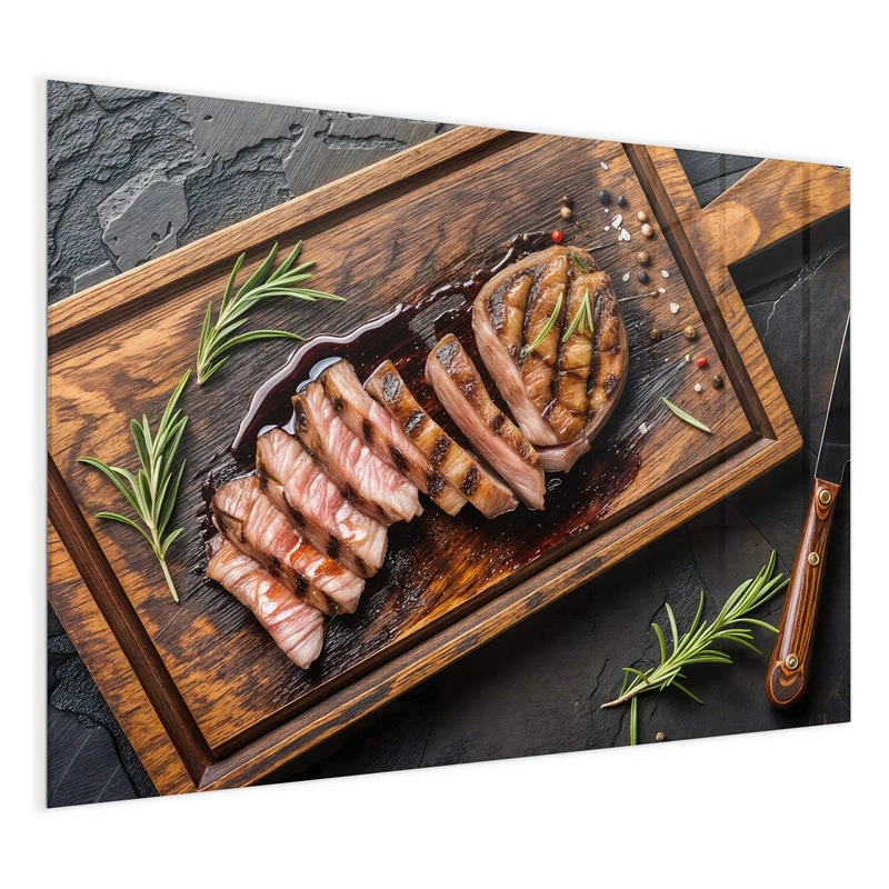 Magnettafel - Steak in Scheiben