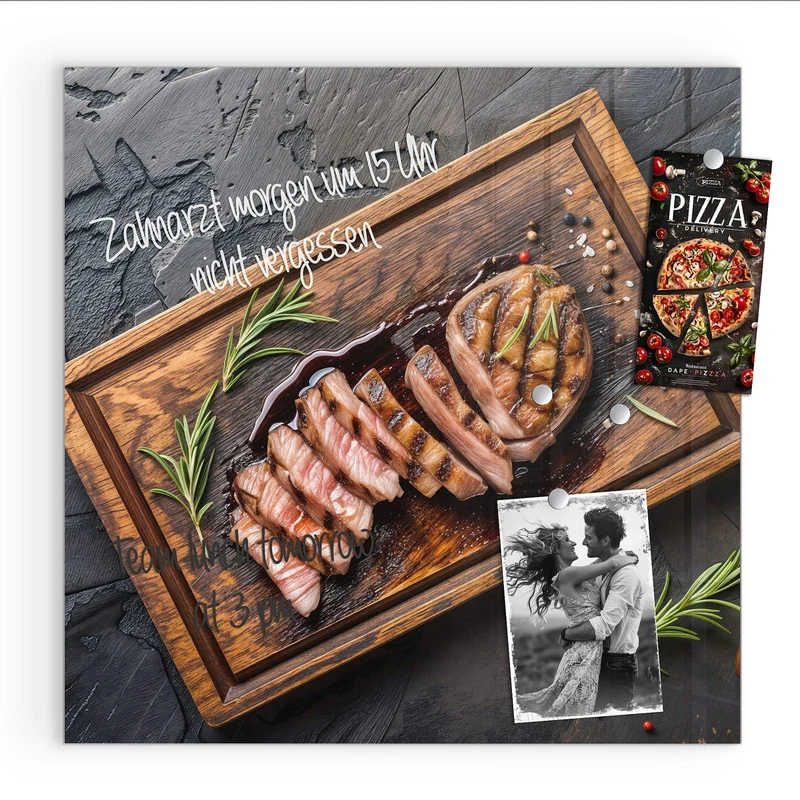 Magnettafel - Steak in Scheiben