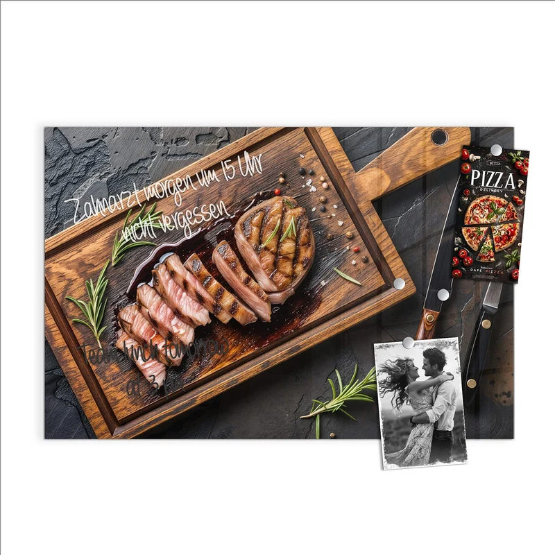 Magnettafel - Steak in Scheiben