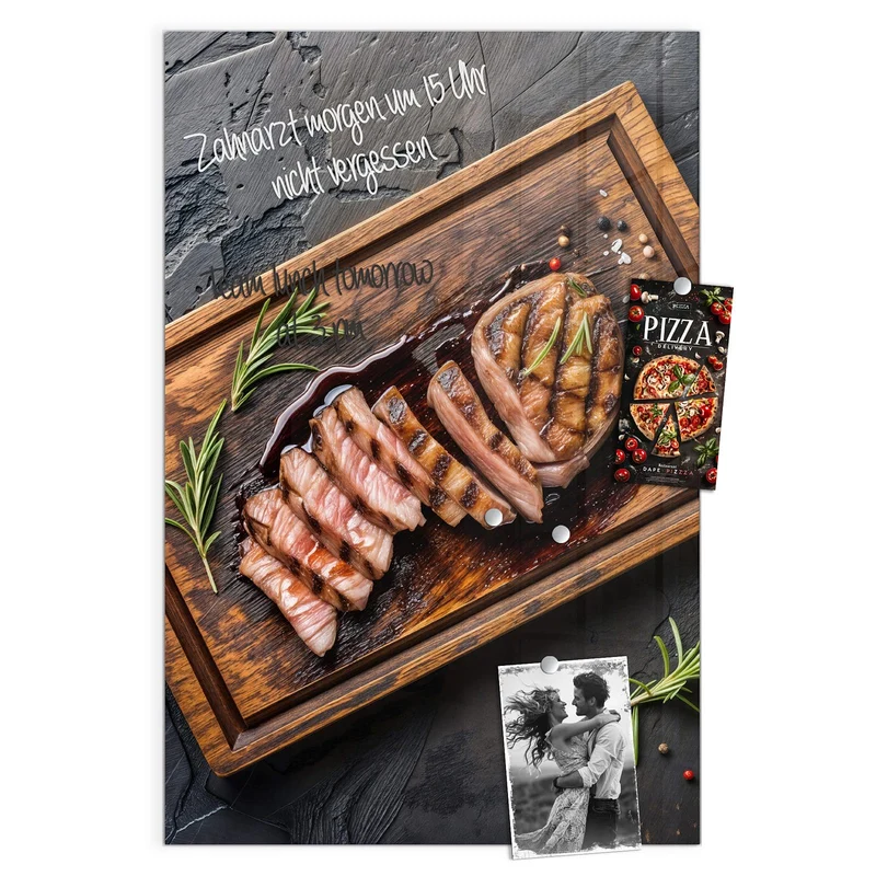 Magnettafel - Steak in Scheiben
