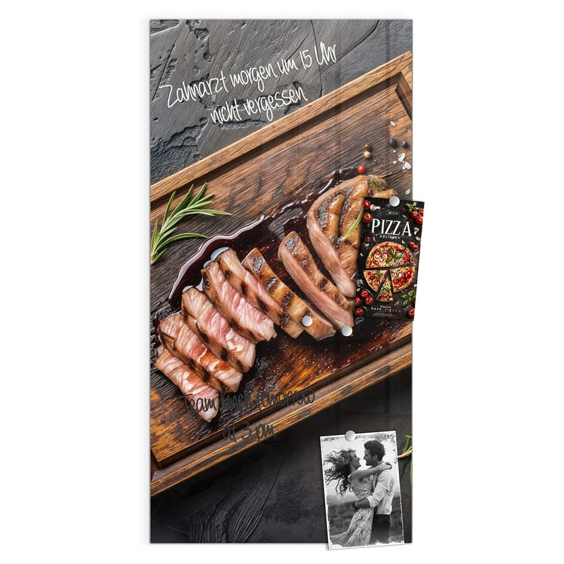 Magnettafel - Steak in Scheiben