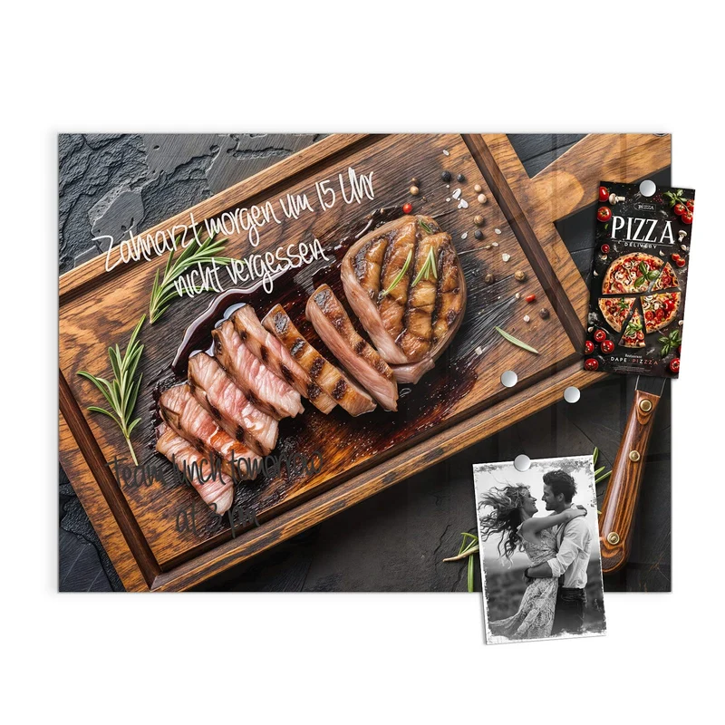 Magnettafel - Steak in Scheiben