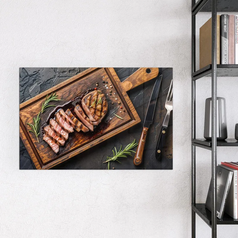 Magnettafel - Steak in Scheiben