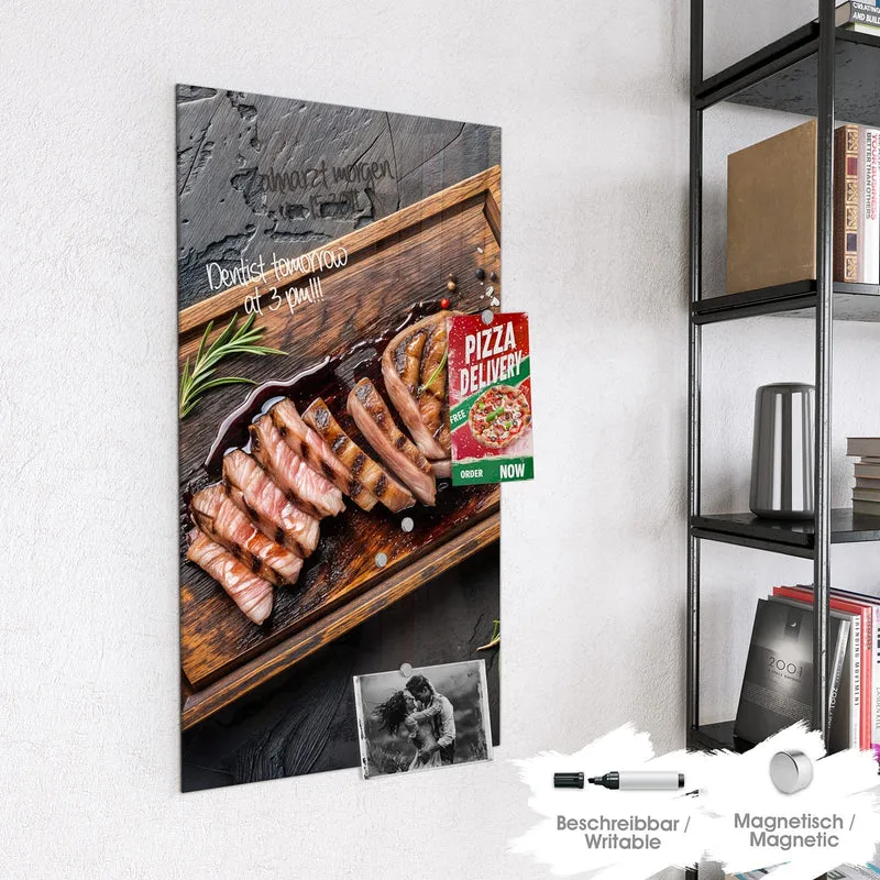Magnettafel - Steak in Scheiben