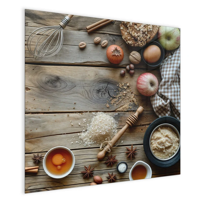 Magnettafel - Backzutaten im Herbst