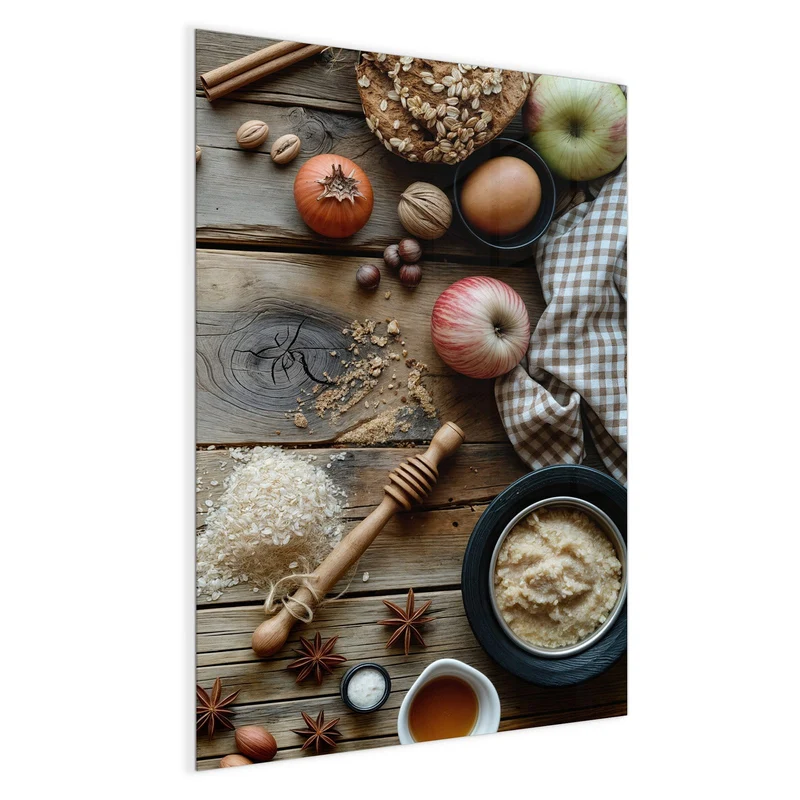 Magnettafel - Backzutaten im Herbst