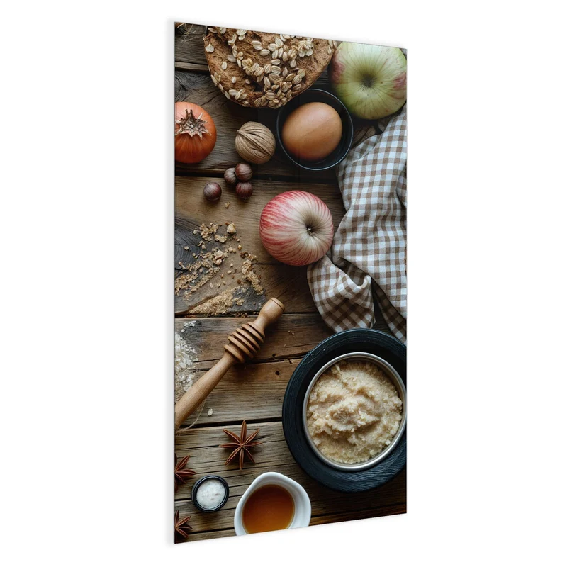 Magnettafel - Backzutaten im Herbst