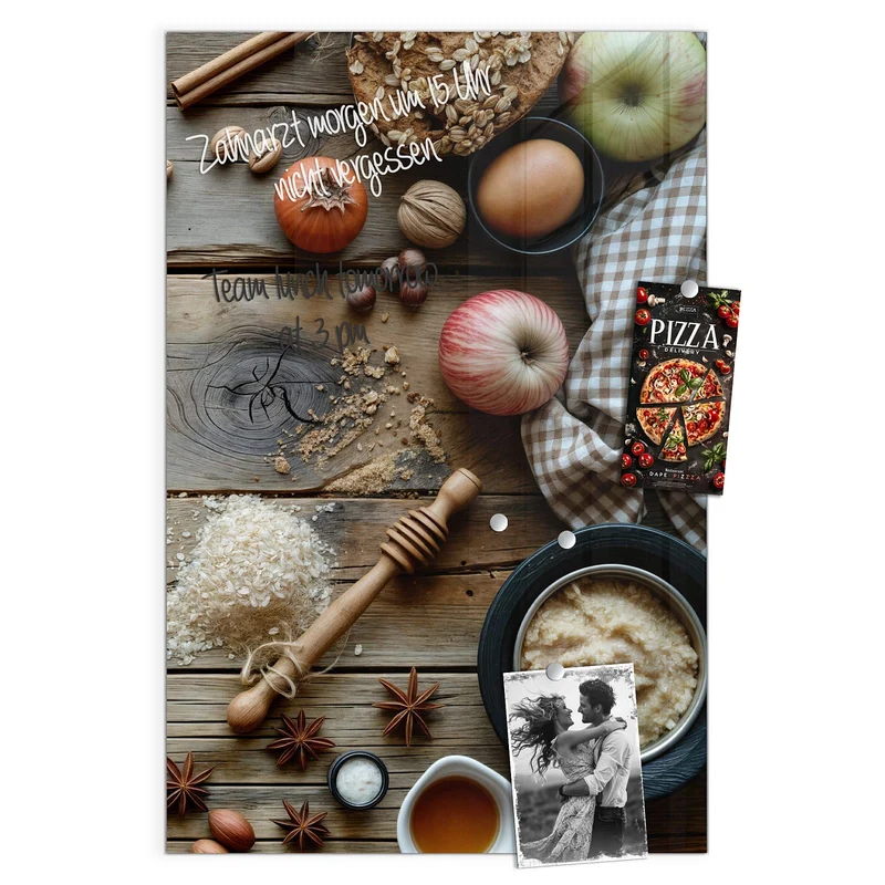 Magnettafel - Backzutaten im Herbst