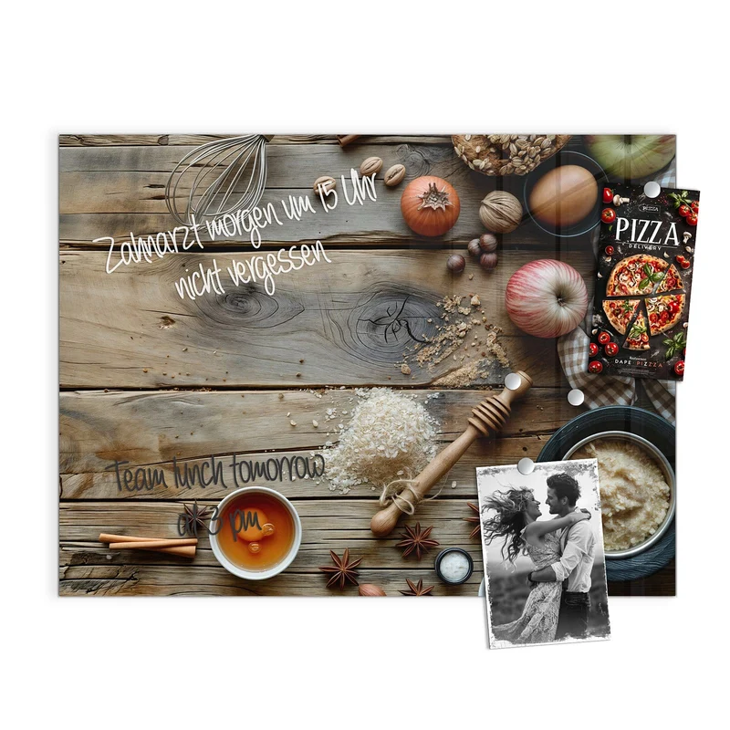 Magnettafel - Backzutaten im Herbst