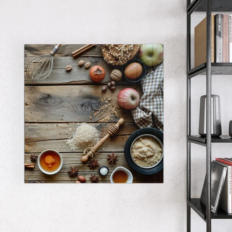 Magnettafel - Backzutaten im Herbst