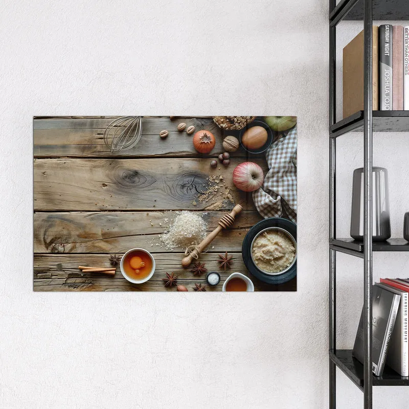 Magnettafel - Backzutaten im Herbst
