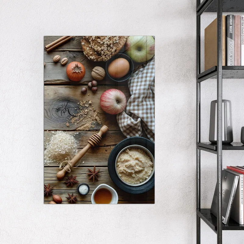 Magnettafel - Backzutaten im Herbst