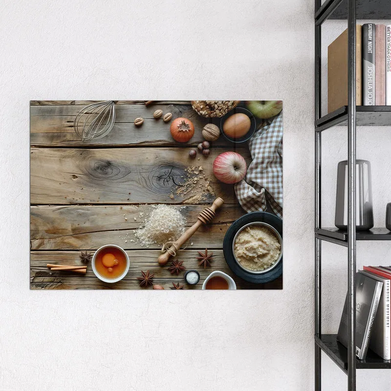 Magnettafel - Backzutaten im Herbst