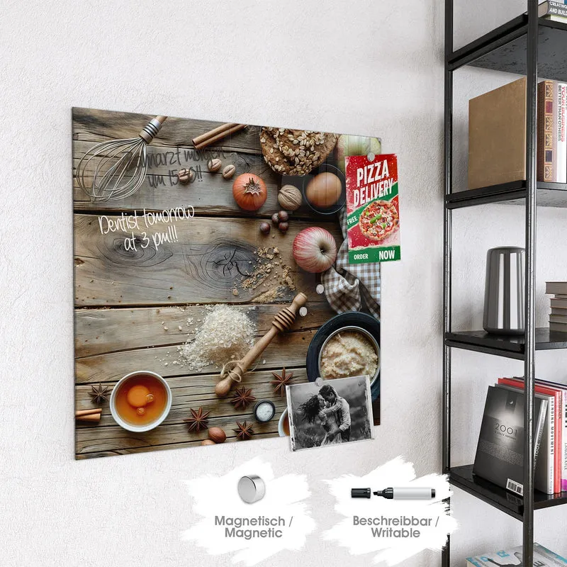 Magnettafel - Backzutaten im Herbst