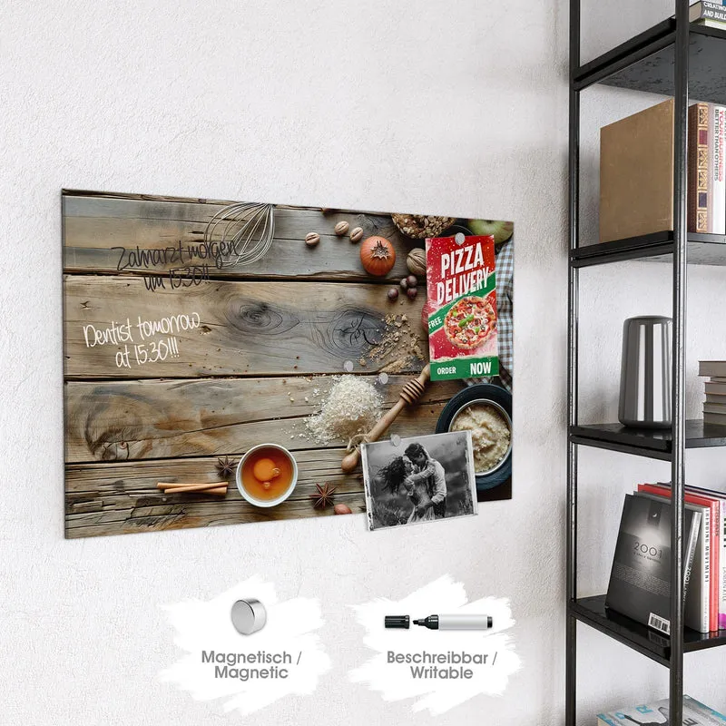 Magnettafel - Backzutaten im Herbst